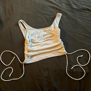 Ribbed White Tank Top 🤍